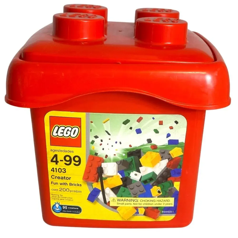 LEGO Large Block Containers #3036 #1744 #4103 Empty Bucket-Excellent-Lot of 3